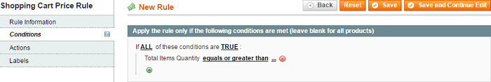 magento rule condition