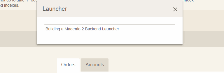 Magento 2 Backend Launcher