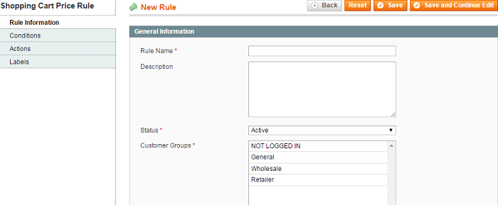 magento rule information