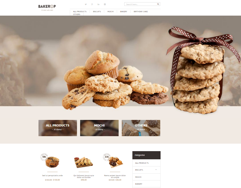 Ves Bakerop – Food & Beverage FREE Kitchen Magento 1.9 Themes