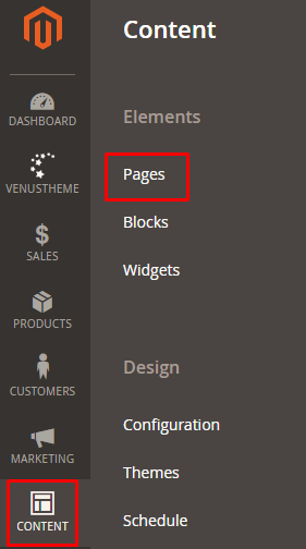 Content pages