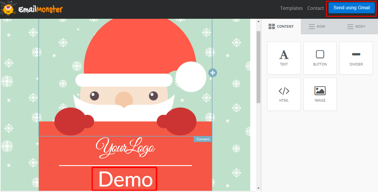 demo- send using gmail