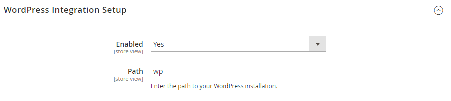 wp integration setup