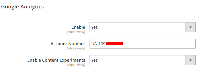 configuration analytics magento 2