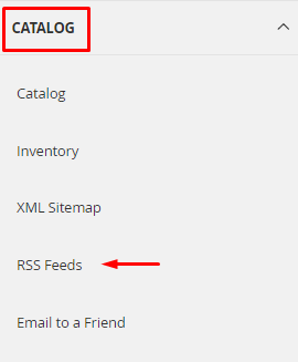 catalog - rss feed