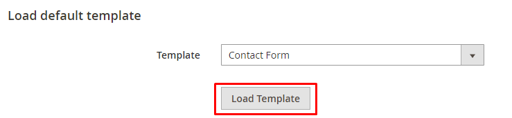 load default template