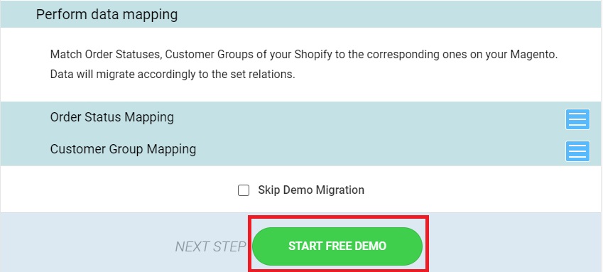 start free demo click