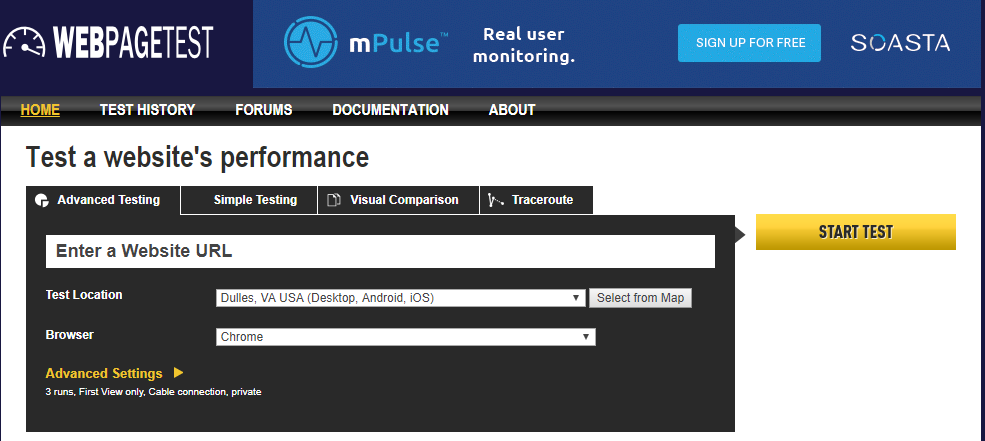 Web url. WEBPAGETEST. Test website. Simple Run промокод. Test URL.