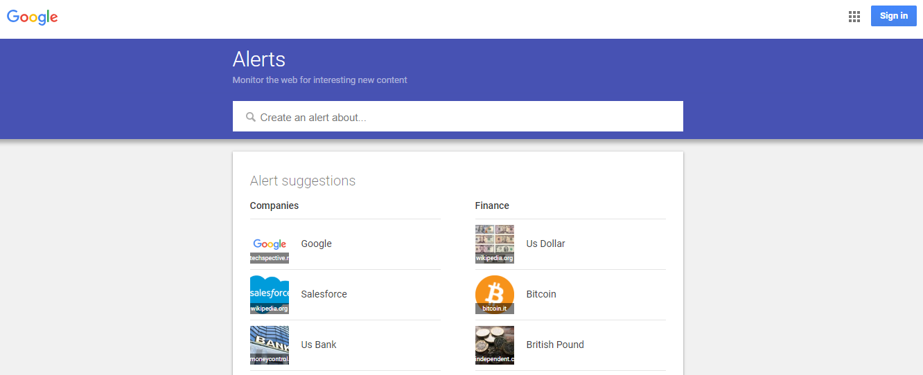 google alerts new screenshot