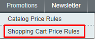 promotions-shopping cart price rules